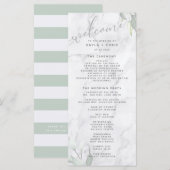 Programme de mariage floral en marbre (Devant / Derrière)