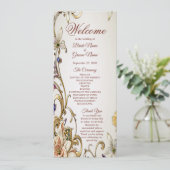 Programme de mariage floral en or blanc (Debout devant)