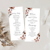 Programme de mariage floral en soie