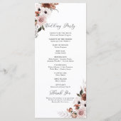 Programme de mariage floral en soie (Dos)