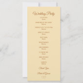 Programme de mariage floral en terre cuite moderne (Dos)