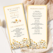 Programme de mariage floral Fleur sauvage de Boho