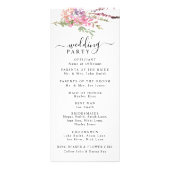 Programme de mariage floral Fleur sauvage du print (Dos)
