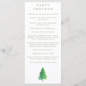 Programme de mariage floral fleuri d'arbre de forê (Dos)
