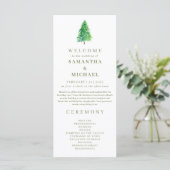 Programme de mariage floral fleuri d'arbre de forê (Debout devant)