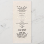 Programme de mariage floral Fleurs de calla (Dos)