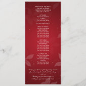 Programme de mariage floral Fleurs exotiques Rouge (Dos)