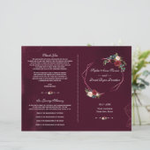 Programme de mariage floral géométrique de Bourgog (Debout devant)