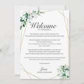 Programme de mariage floral géométrique et verdure (Devant)