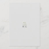 Programme de mariage floral Gypsophile souffle de (Dos)
