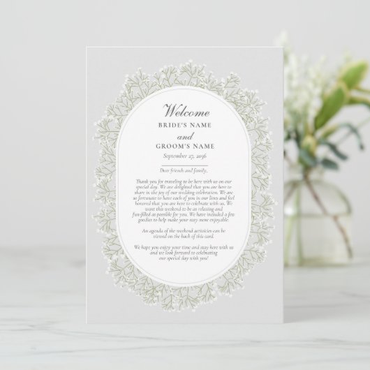 Programme de mariage floral Gypsophile souffle de (Debout devant)