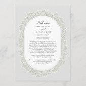 Programme de mariage floral Gypsophile souffle de (Devant)