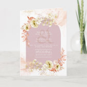 Programme de mariage floral hispanique 4 pages Bil (Devant)