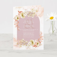 Programme de mariage floral hispanique 4 pages Bil