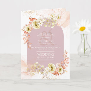 Programme de mariage floral hispanique 4 pages Bil