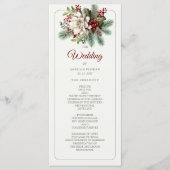 Programme de mariage floral hivernal au pin rustiq (Devant)