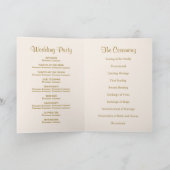 Programme de mariage floral ivoire et champagne pl (Intérieur)