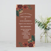 Programme de mariage floral jardin romantique Brun (Debout devant)