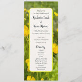 Programme de Mariage floral jaune vif (Devant)