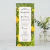 Programme de Mariage floral jaune vif (Debout devant)