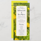 Programme de Mariage floral jaune vif (Devant / Derrière)