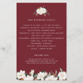 programme de mariage floral magnolia en Bourgogne (Dos)