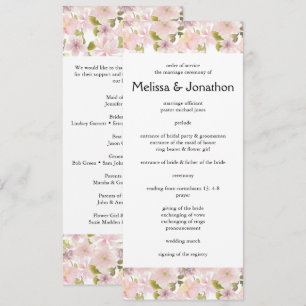 Programme de mariage floral Magnolia Rouge Clair