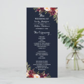 Programme de mariage floral marine Bourgogne (Debout devant)