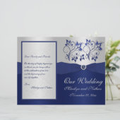 Programme de mariage floral Marine et Argent (Debout devant)