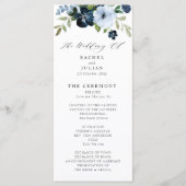 programme de mariage floral marine et bleu clair (Devant)