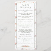 Programme de mariage floral minuscule Fleurs paste (Dos)