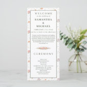 Programme de mariage floral minuscule Fleurs paste (Debout devant)
