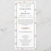 Programme de mariage floral minuscule Fleurs paste (Devant)