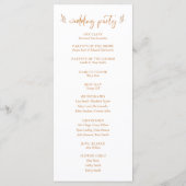 Programme de mariage floral moderne Boho Orange (Dos)