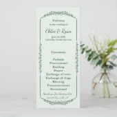 Programme de mariage floral monochrome rustique (Debout devant)