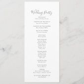 Programme de mariage floral multicolore sauvage (Dos)