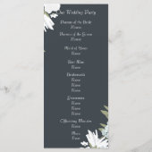 Programme de mariage floral noir et blanc (Dos)