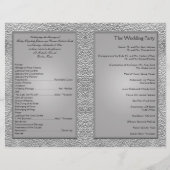Programme de mariage floral noir et blanc (Dos)