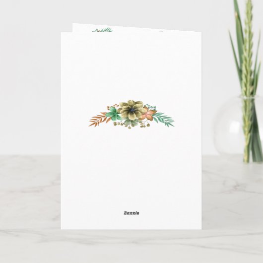Programme de mariage floral orange jaune (Dos)