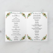 Programme de mariage floral orange jaune (Intérieur)