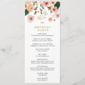 Programme de mariage floral Pink Poppy (Dos)