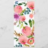 Programme de mariage floral PixDezines (Dos)