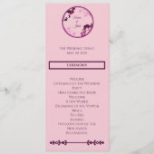 Programme de mariage floral pourpre (Devant)