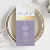 Programme de mariage floral pourpre
