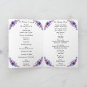Programme De Mariage Floral Purple Et Blue Waterco (Intérieur)