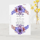 Programme De Mariage Floral Purple Et Blue Waterco (Fleur jaune)