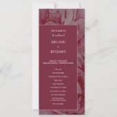 Programme de mariage floral romantique rose élégan (Devant)