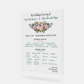 Programme de mariage floral rose (Angle)