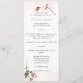 Programme de mariage floral Rose Blushing (Devant)
