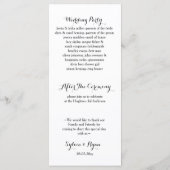 programme de mariage floral rose corail (Dos)